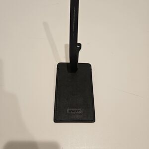 NEW AWAY The Luggage Tag Black Travel ID Leather